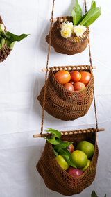 Fruits and Veggie Cradle - Light Brown